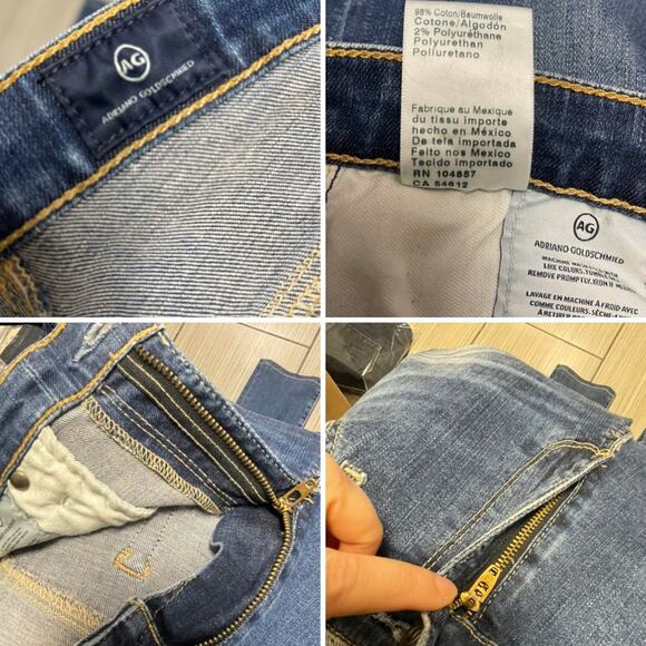 AG Adriano Goldschmied Womens The Harper Essential Straight blue Jeans sz 28R - Picture 10 of 12